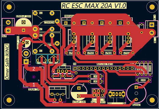ESC PCB üst katman